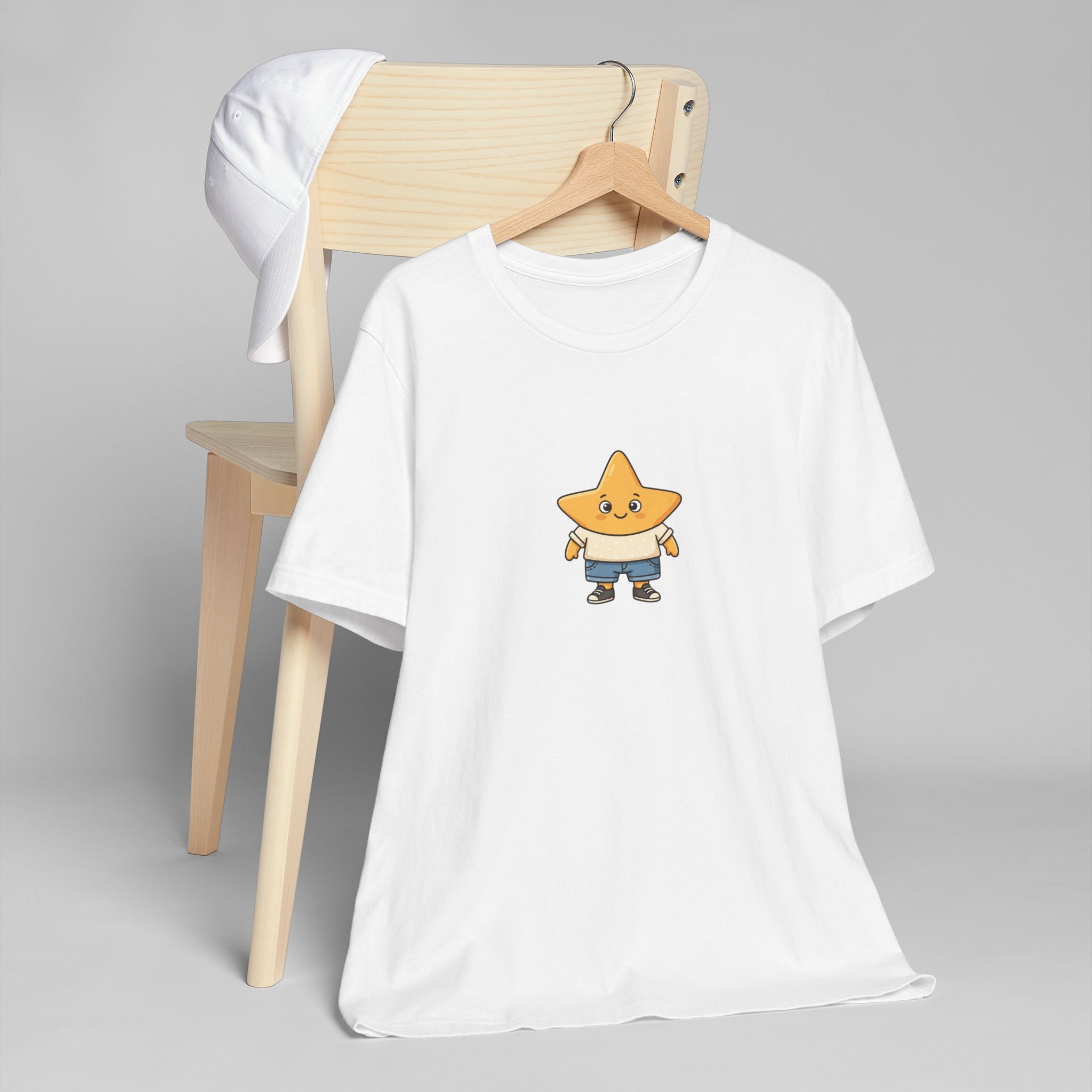 Star Buddy T‑Shirt — Cute Cartoon Star Graphic Tee for Kids & Adults