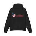 'Merica Peace Sign Hoodie — American Flag Patriotic Pullover for 4th of July